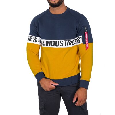 Alpha Industries Herren Sweater AI Stripe new navy