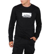 Alpha Industries Herren Longsleeve T-Shirt Box Logo schwarz