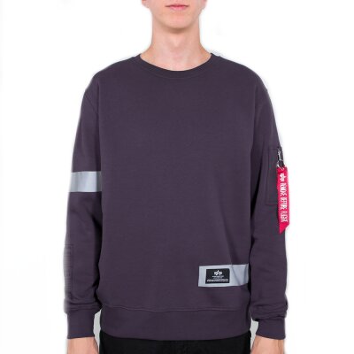 Alpha Industries Herren Sweater Reflective Stripes nightshade