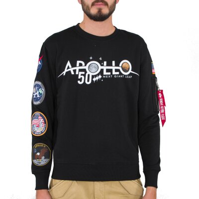 Alpha Industries Herren Sweater Apollo 50 Patch black