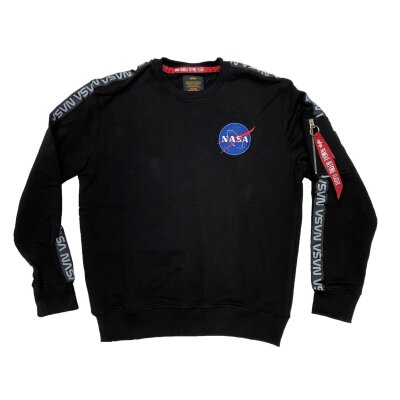 Alpha Industries Herren Sweater NASA Tape NS schwarz