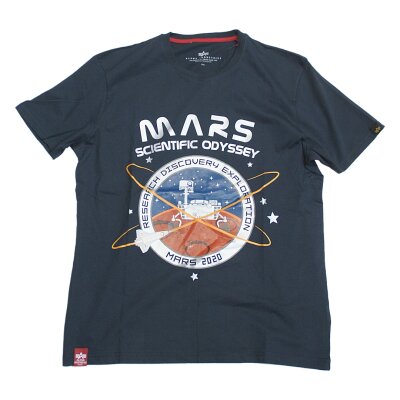 Alpha Industries Herren T-Shirt Mission To Mars rep.blue