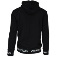 Carlo Colucci Herren Kapuzen-Sweatshirt Basic schwarz M