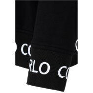 Carlo Colucci Herren Kapuzen-Sweatshirt Basic schwarz L