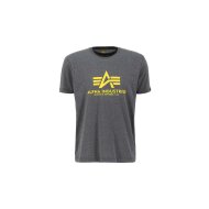 Alpha Industries Herren T-Shirt Basic Logo charcoal heather M