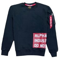Alpha Industries Herren Sweater Do Not Remove schwarz