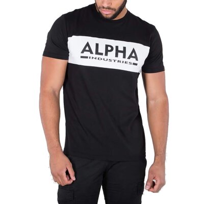 Alpha Industries Herren T-Shirt Alpha Inlay black 3XL