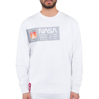 Alpha Industries Herren Sweater Mars Reflective white S