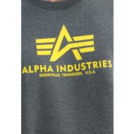 Alpha Industries Herren Sweater Basic Logo charcoal heather