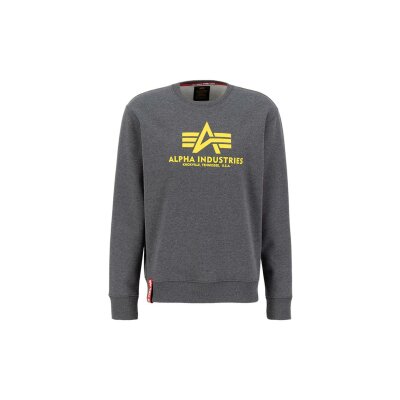 Alpha Industries Herren Sweater Basic Logo charcoal heather 3XL
