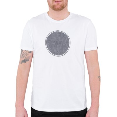 Alpha Industries Herren T-Shirt Hologram white XXL