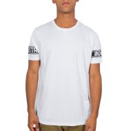 Alpha Industries Herren T-Shirt Sleeve Print white