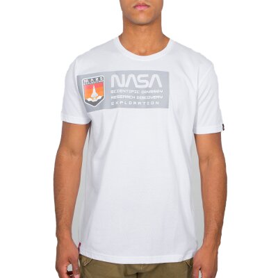 Alpha Industries Herren T-Shirt Mars Reflective white