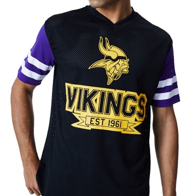 New Era Herren T-Shirt Oversized Contrast Sleeve Minnesota Vikings black