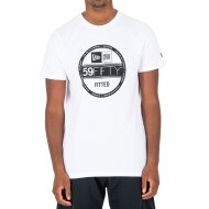 New Era Herren T-Shirt Essential Visor Sticker 59FIFTY Logo white