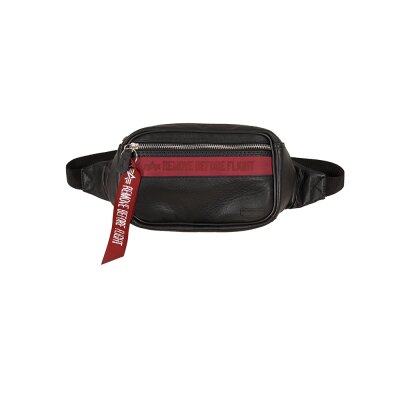 Alpha Industries RBF Leather Waistbag black/red