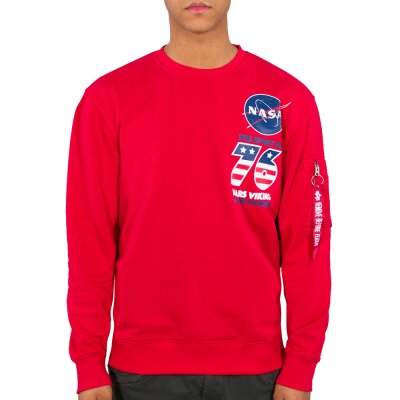 Alpha Industries Herren Sweater Viking Basic speed red