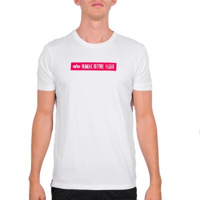 Alpha Industries Herren T-Shirt RBF Latex Print white