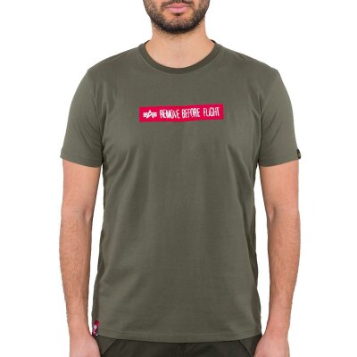 Alpha Industries Herren T-Shirt RBF Latex Print dark olive