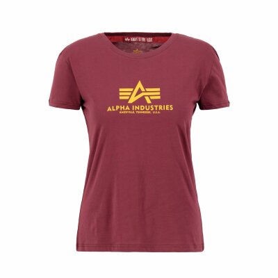 Alpha Industries Damen New Basic T-Shirt burgundy