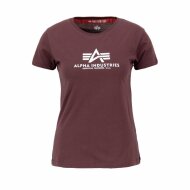 Alpha Industries Damen New Basic T-Shirt deep maroon