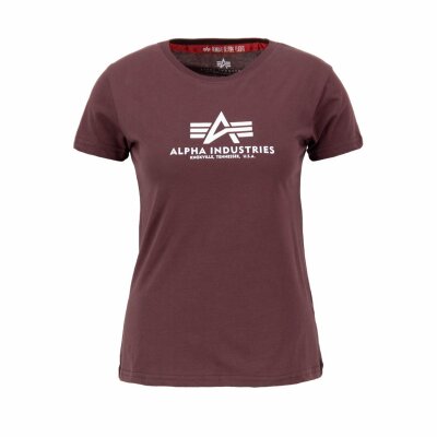 Alpha Industries Damen New Basic T-Shirt deep maroon XS