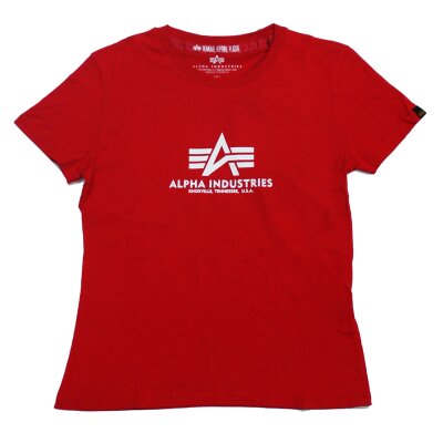 Alpha Industries Damen New Basic T-Shirt speed red