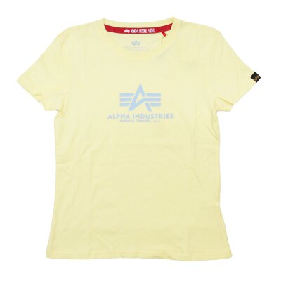Alpha Industries Damen New Basic T-Shirt pastel yellow