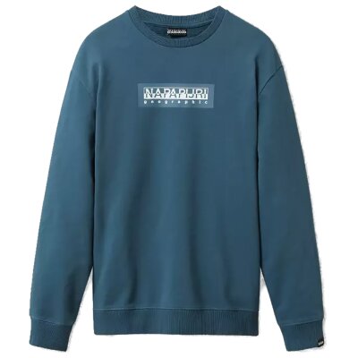 Napapijri Sommer Sweater Crewneck Box mallard blue petrolgrün XXL