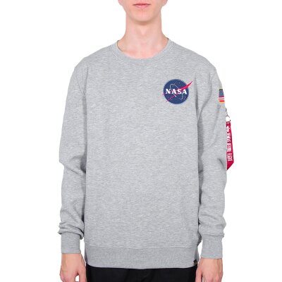 Alpha Industries Herren Sweater NASA grey heather XL