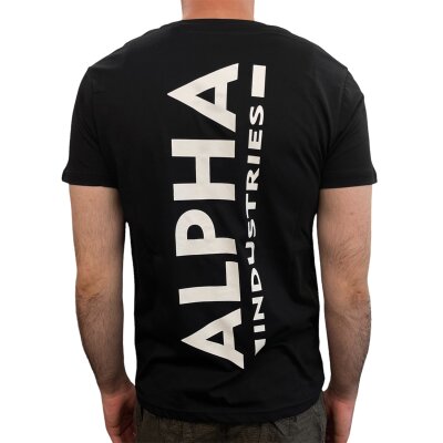 Alpha Industries Herren T-Shirt Backprint black