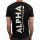Alpha Industries Herren T-Shirt Backprint black XXL