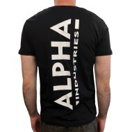 Alpha Industries Herren T-Shirt Backprint black 3XL