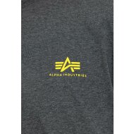 Alpha Industries Herren T-Shirt Basic Small Logo charcoal heather