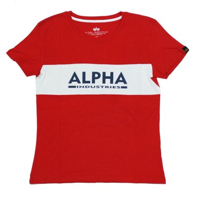 Alpha Industries Damen Alpha Inlay T-Shirt Wmn speed red