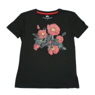Alpha Industries Damen Flower Logo T-Shirt Wmn black