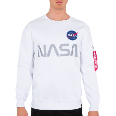 Alpha Industries Herren Sweater NASA Reflective white