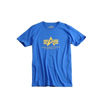 Alpha Industries Herren T-Shirt Basic Logo pacific blue