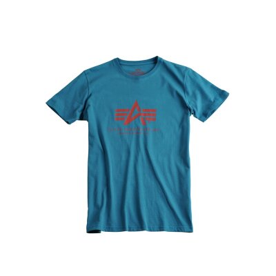 Alpha Industries Herren T-Shirt Basic Logo bold blue