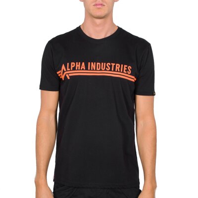 Alpha Industries Herren T-Shirt Schriftzug black