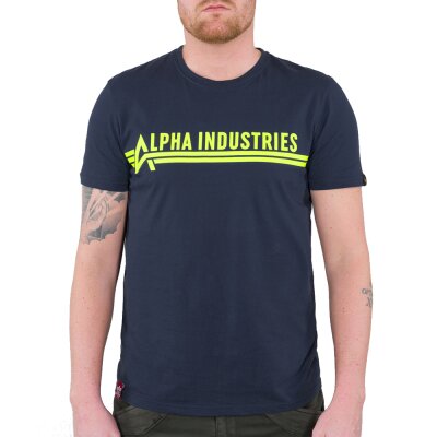 Alpha Industries Herren T-Shirt Schriftzug new navy