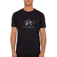 Alpha Industries Herren T-Shirt Vinyl Logo black