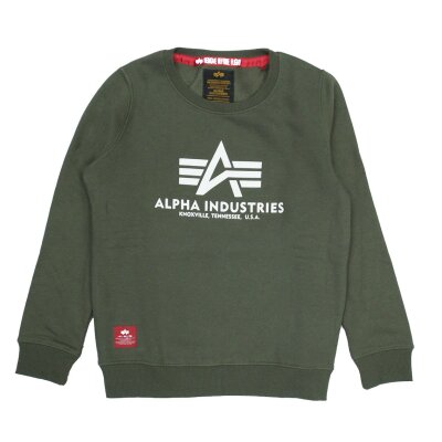 Alpha Industries Kinder Basic Sweater dark olive