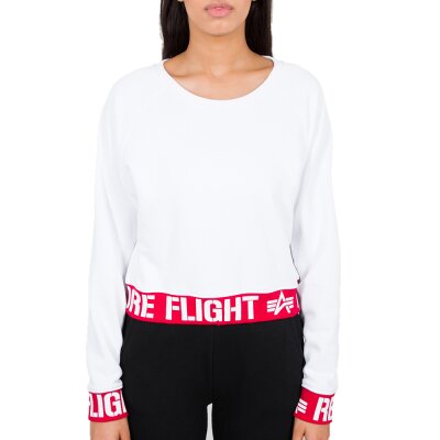 Alpha Industries Damen Sweater RBF Cropped Wmn white