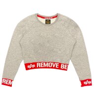Alpha Industries Damen Sweater RBF Cropped Wmn grey heather