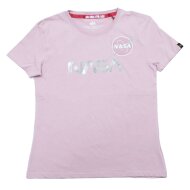 Alpha Industries Damen T-Shirt NASA PM Wmn silver pink...