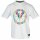 Carlo Colucci Herren T-Shirt Logo Bunt wei&szlig;