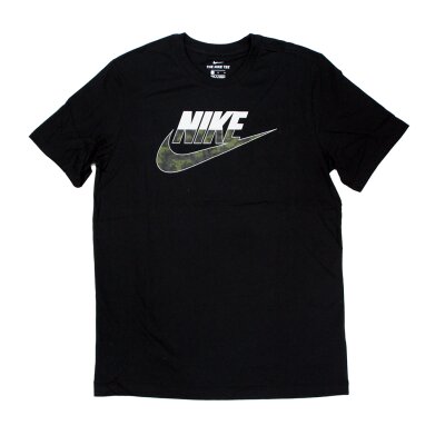 Nike Herren T-Shirt Nike Camo Logo black/white/green camo