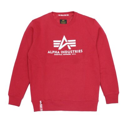 Alpha Industries Herren Sweater Basic Logo rbf red