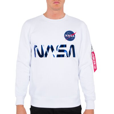 Alpha Industries Herren Sweater NASA Reflective white/blue S